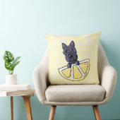 Scottie Lemon Cream Gingham Sierkussen (Stoel)