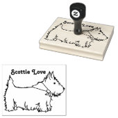 Scottie Liefde Schotse Terriër Hond Custom Rubberstempel (Gestempeld)