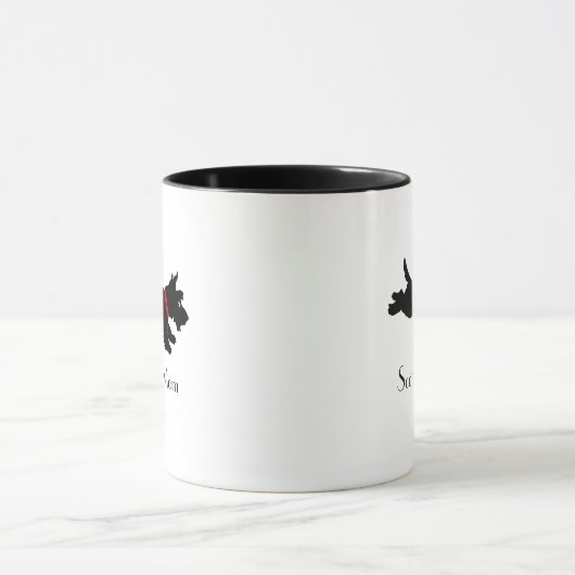Scottie Mom Fun  Dog Custom Naam Rood Mok (Midden)