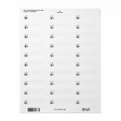 SCOTTIE Monogram G Adreslabels Etiket (Full Sheet)