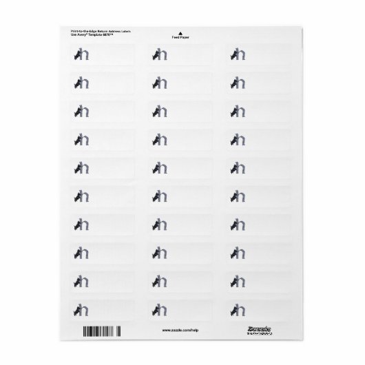 SCOTTIE Monogram H Adresetiketten Etiket (Full Sheet)