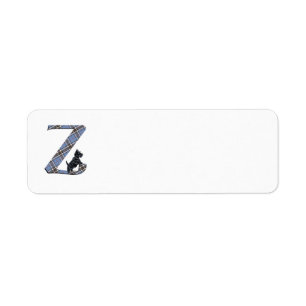 SCOTTIE Monogram Z Adreslabels Etiket