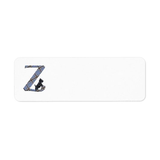 SCOTTIE Monogram Z Adreslabels Etiket (Voorkant)