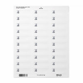 SCOTTIE Monogram Z Adreslabels Etiket (Full Sheet)