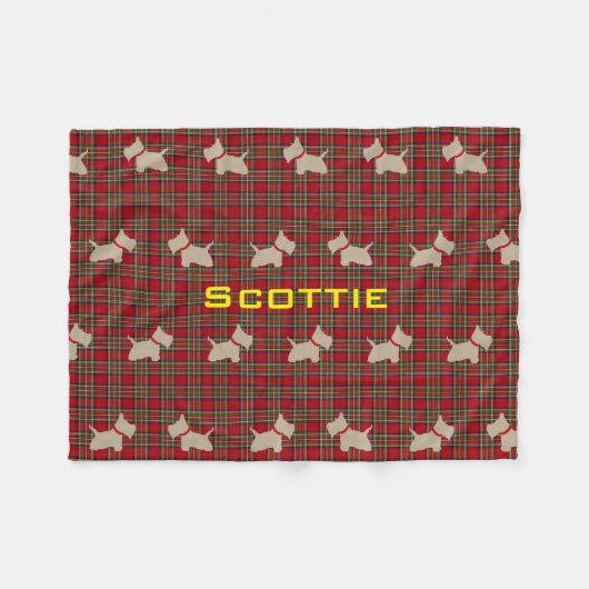 Scottie No. 8 Wheaten Fleece Deken (Voorkant (Horizontaal))