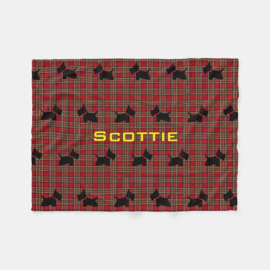 Scottie nr. 8 fleece deken (Voorkant (Horizontaal))
