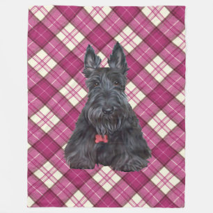 Scottie op Tartan Fleece Deken