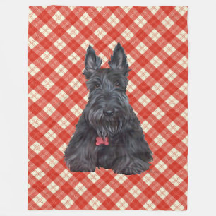 Scottie op Tartan Fleece Deken