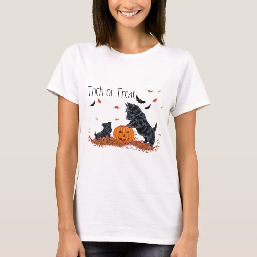 SCOTTIE Pap en Pup Halloween T-shirt (Voorkant)