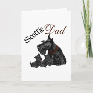 Scottie papa en pups Vaderdag Kaart