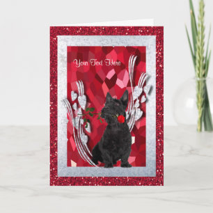 Scottie Puppy Aanpassen IT Valentijn Wenskaart Feestdagen Kaart