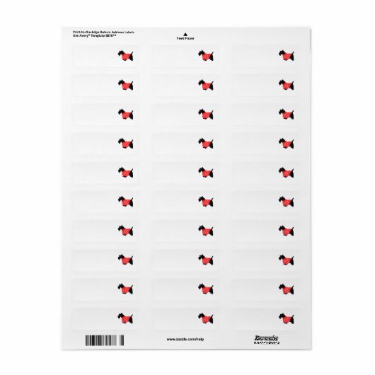 SCOTTIE Return Address Labels (Full Sheet)