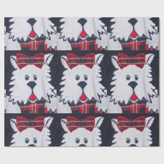 scottie scottish shier dog plaid wrapper paper cadeaupapier (Vlak)