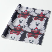 scottie scottish shier dog plaid wrapper paper cadeaupapier (Uitgerold)