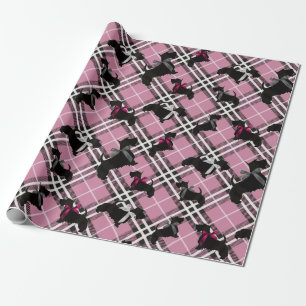 Scottie Scottish Terrier Dog Pink Cadeaupapier
