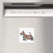 Scottie Terrier Geometric Pattern Silhouette Pset Magneet (Insitu (Vaatwasser))