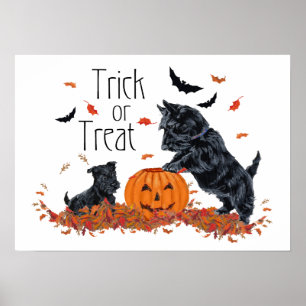SCOTTIE Vader en Pup Halloween Poster
