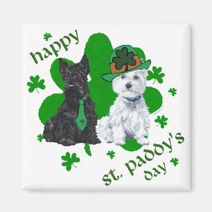 Scottie & Westie St. Paddy's Day Magneet