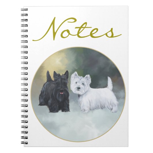 Scottie Westie Wintertijd Notitieboek (Voorkant)