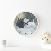 Scottie Westie Wintertime Grote Klok (Huis)