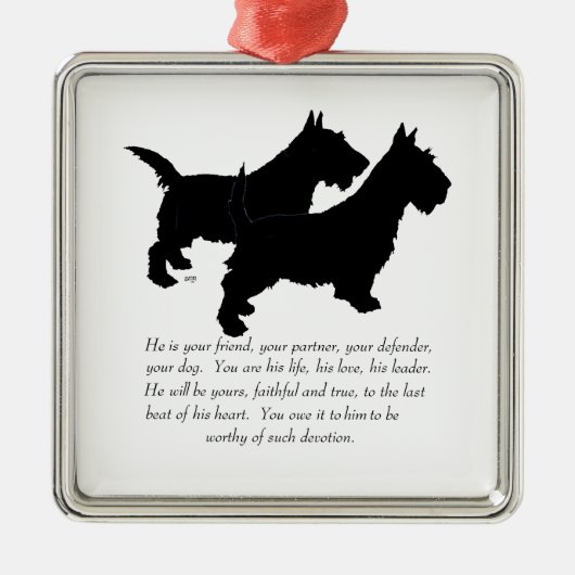 Scotties Aandenken Ornament - MANNETJE (Voorkant)