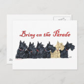 Scotties All in a Row Briefkaart (Voorkant / Achterkant)