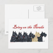 Scotties Allemaal op een Rij Briefkaart (Voorkant / Achterkant)