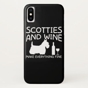 Scotties Dog Wine maakt alles goed iPhone X Hoesje