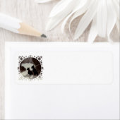 Scotties op Surreal Winter Night Etiket (Insitu)