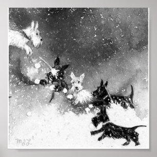 Scotties Snow Fight Poster