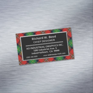 Scottish Accent Clan Boyd Tartan Visitekaartje Magneet