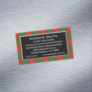 Scottish Accent Clan MacFie Tartan Magnetisch Visitekaartje