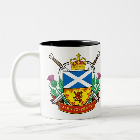 Scottish "Alba gu bràth" Black 11 oz Two-Tone Mok (Links)
