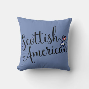 Scottish American Entwined Hearts Throw Cushion Kussen