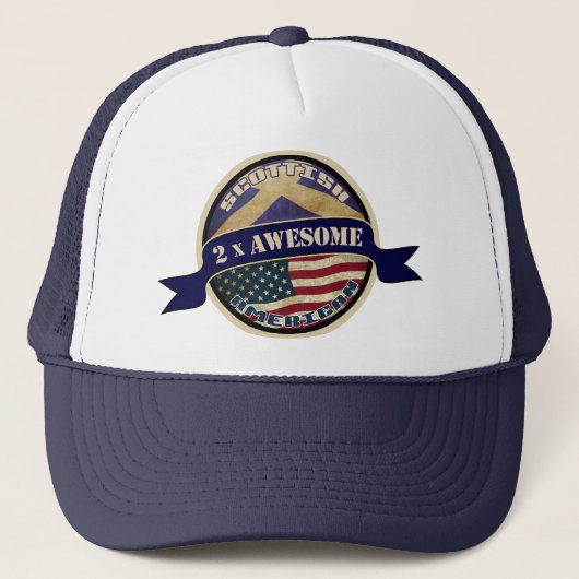 Scottish American Trucker Hat Trucker Pet (Voorkant)