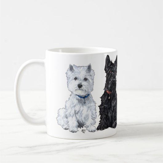 Scottish and West Highland White Terrier Mug (Gauche)
