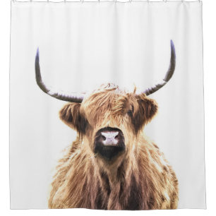 Scottish animal portret op hoerkoe douchegordijn