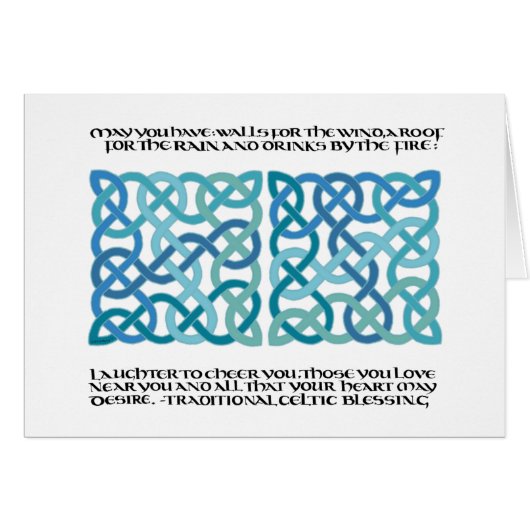Scottish Blessing Calligraphy met Celtic Knots (Voorkant Horizontaal)