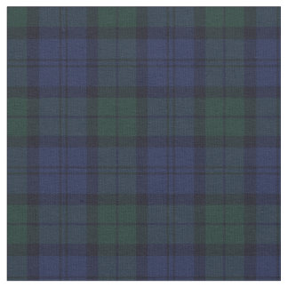 Scottish Blue Green Pset Tartan Fabric Stof