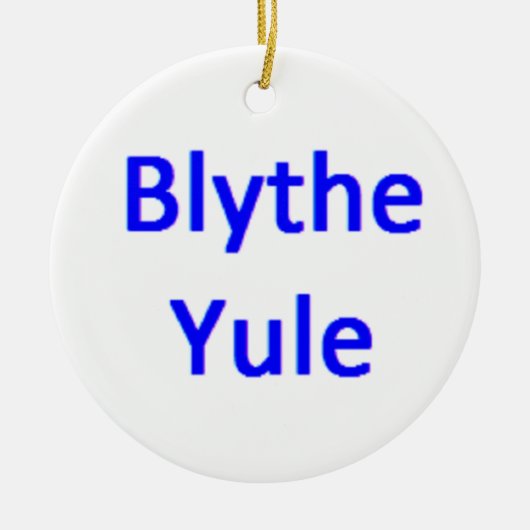 scottish blythe yule keramisch ornament (Voorkant)