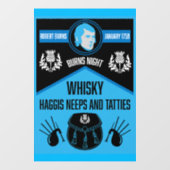 Scottish Burns Night Super Raamsticker (Vel)