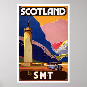 Scottish Bus Travel Poster