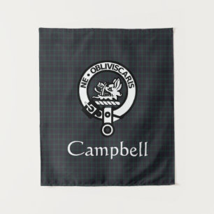 Scottish Campbell Crest Badge & Tartan Wandkleed