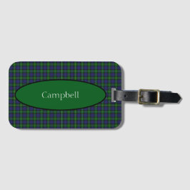 Scottish Campbell Family Tartan Gepersonaliseerd Bagagelabel