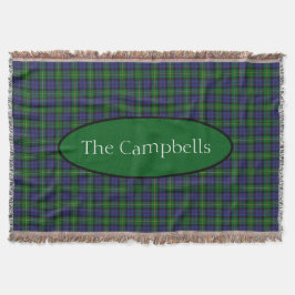 Scottish Campbell Family Tartan Gepersonaliseerd Deken