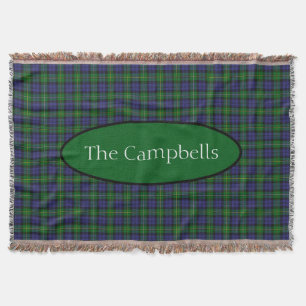 Scottish Campbell Family Tartan Gepersonaliseerd Deken