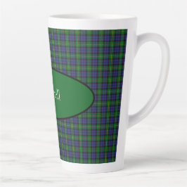 Scottish Campbell Family Tartan Gepersonaliseerd Latte Mok
