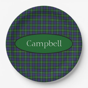 Scottish Campbell Family Tartan Gepersonaliseerd  Papieren Bordje