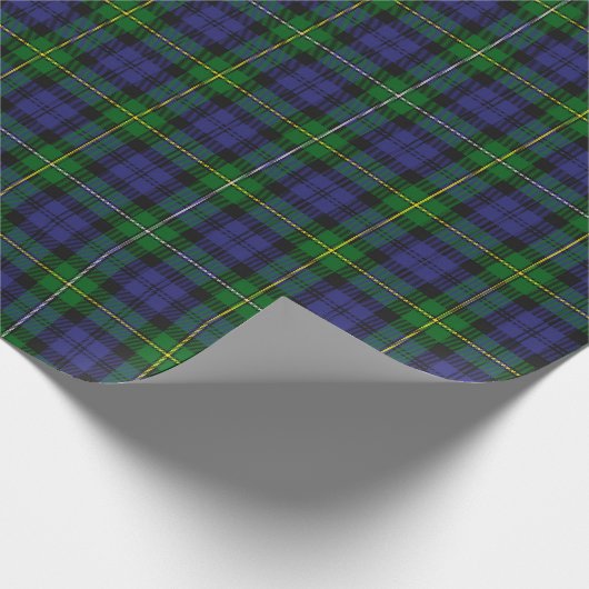 Scottish Campbell Family Tartan Pattern Cadeaupapier (Hoek)