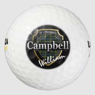 Scottish Campbell Tartan Personaliseer Jouw naam Golfballen